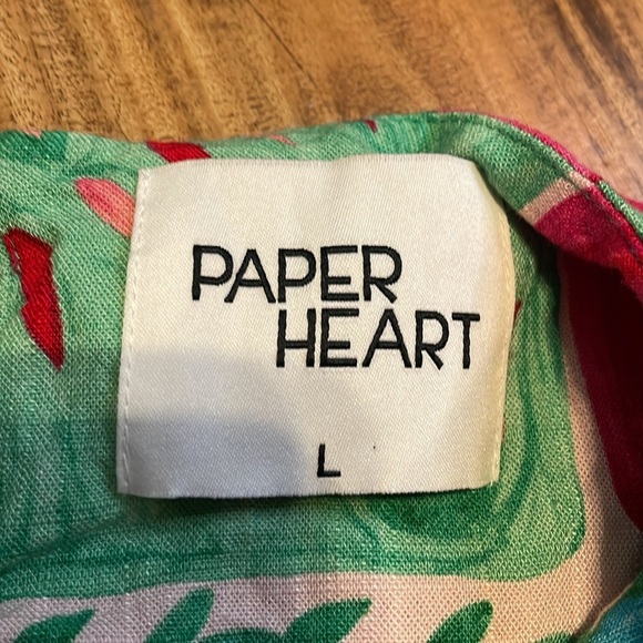 Paper Heart women’s dress large 12 14 mini shift colorful pattern boho pockets - Picture 5 of 10